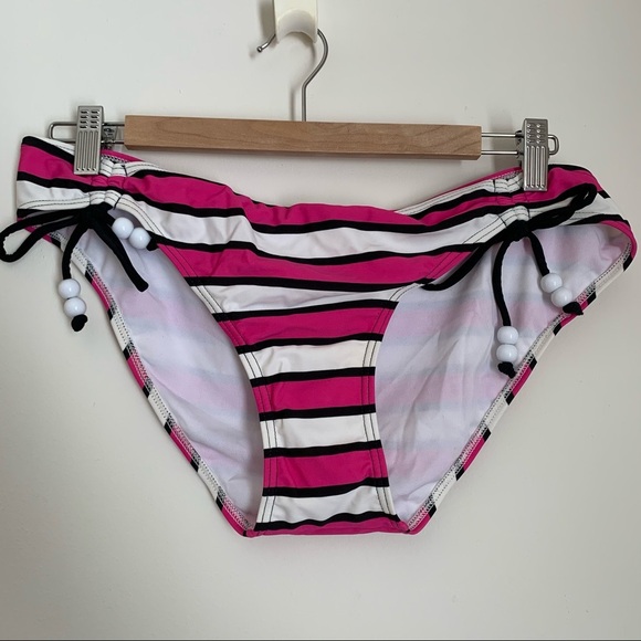 NWOT Arizona Striped Side-tie Bikini Bottoms - Picture 1 of 3